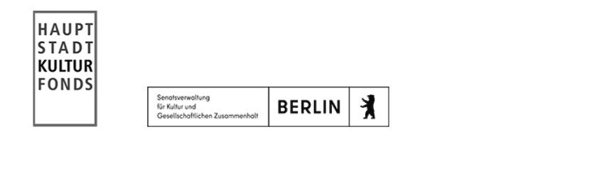 Logos HKF und Senatverwaltung für Kultur und gesellschaftlichen Zusammenhalt